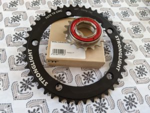 White Industrie 17T freewheel and new chainring