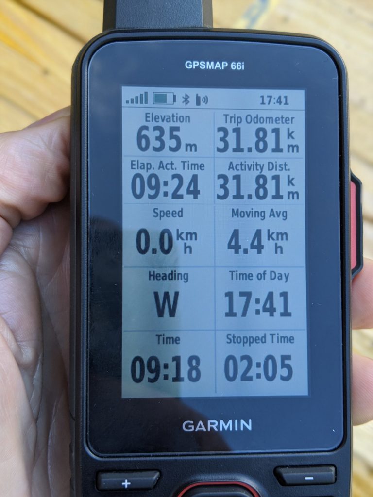 Garmin GPSMAP 66i - I like it. The battery is still 3/4 full being on for over 9 hours