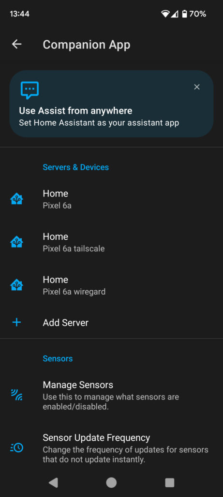 Remote accessing Home Assistant from your phone using Android's Companion app
